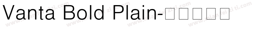 Vanta Bold Plain字体转换